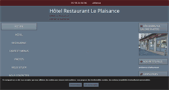 Desktop Screenshot of hotel-restaurant-le-plaisance.com