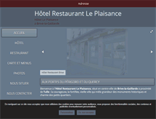 Tablet Screenshot of hotel-restaurant-le-plaisance.com